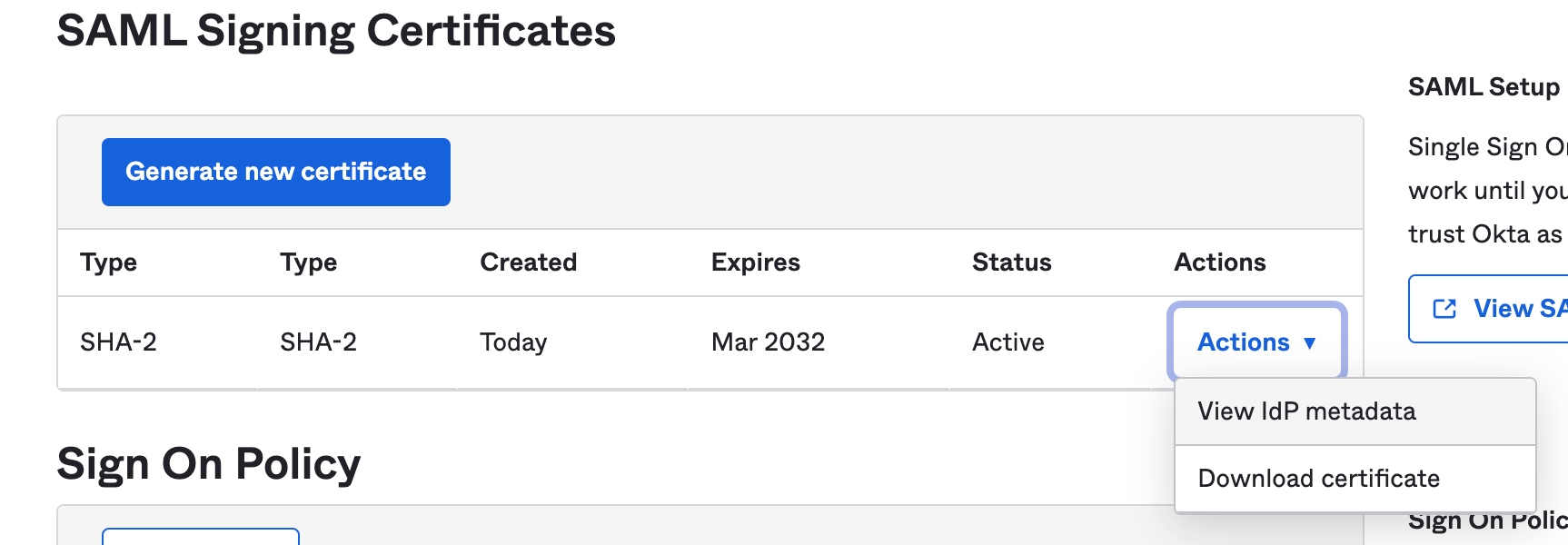 Save the IdP metadata file and send to Appetize.io